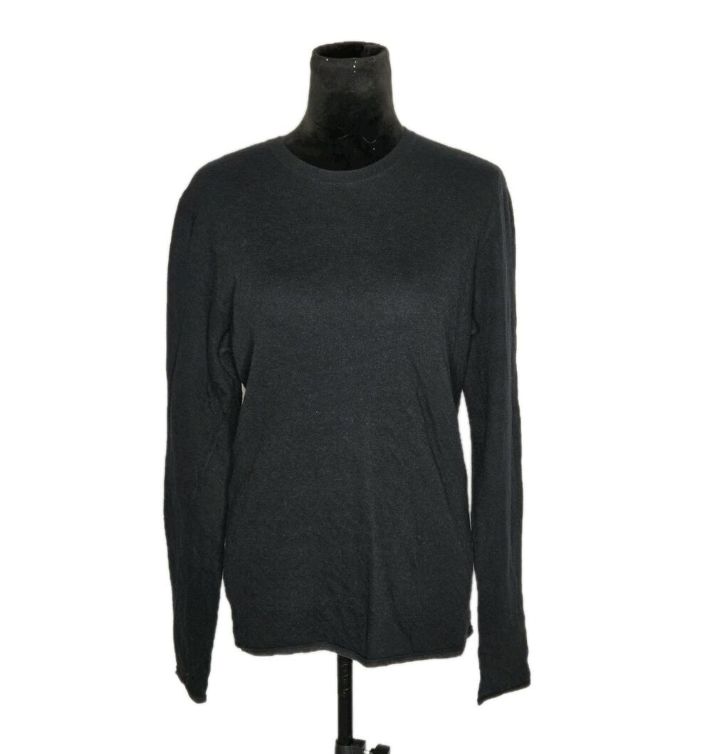 Rag & Bone Black Lightweight Knit Sweater Women's M Cotton Wool Crewneck